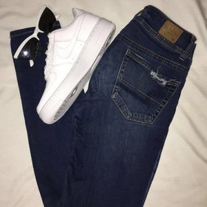 American Eagle Dark Wash Ripped Skinny Jeans